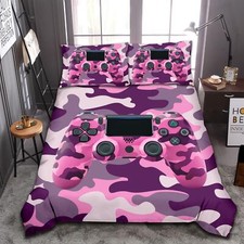 3Pcs Gamepad Bedding Set Quilt Duvet Cover Pillowcase Single Double King Size