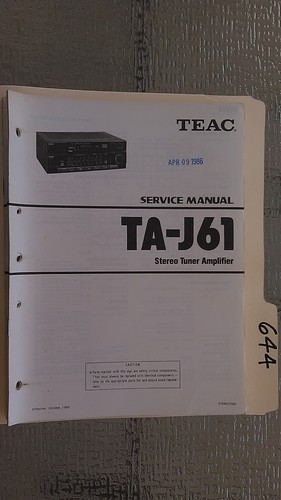 Teac j61 service manual - t-j61,