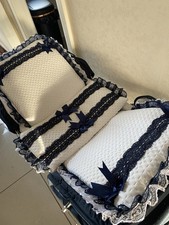 Dolls White And Navy Silver