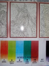 1 Horse Portrait Textured Board Only (Ex Paint by Numbers Kit) Size: 22 x 30.5cm