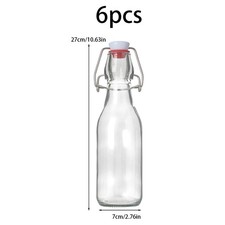 6 Pack 250/500ml Glass Bottles