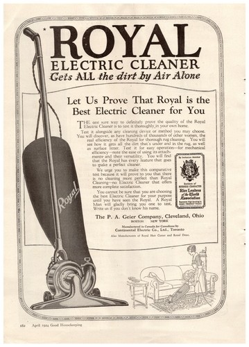 1924 royal vacuum cleaner - royal,