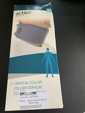 Actius Cervical Collar 9.5cm High (large) grey foam with soft material cover. 