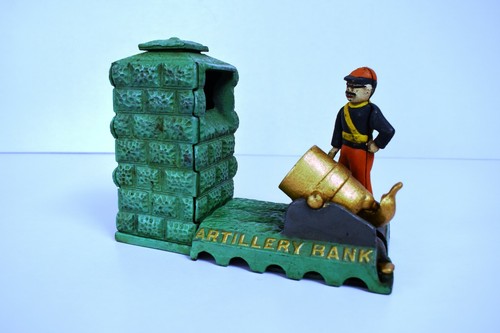 Vintage artillery bank cast - artillery,