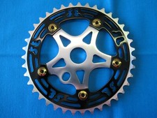 SE Racing BMX 39 Tooth Alloy Chainring and Spider in Black with Silver - New