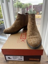 Pikolinos Women’s Western Style Suede Ankle Boots Size 5 EU38