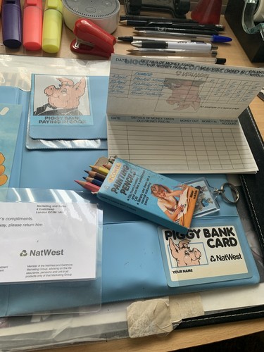 Natwest pigs bank book folder - bank,