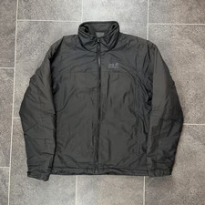 Jack Wolfskin Quilted Jacket Mens Black Grey Padded - size Medium