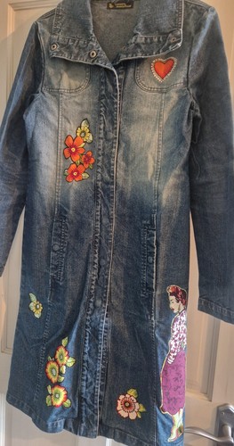 Long denim jacket customised - long,