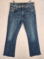 Armani Jeans AJ Mens Blue Comfort Fit Straight Denim Medium Stone Wash W32 L32