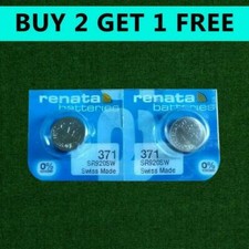 2 x Renata 371 1.55v Watch Cell Batteries SR920SW Mercury Free Battery 371