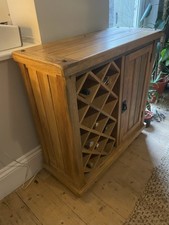Solid Oak Wine Rack Sideboard