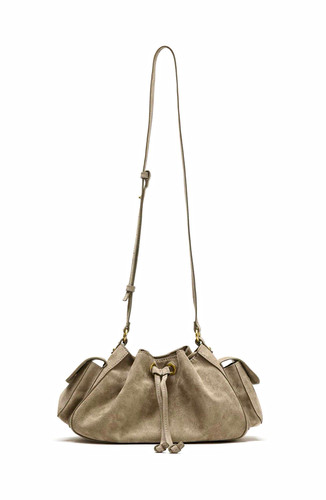 Zara mini gathered leather