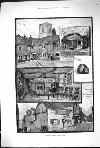 Original old antique print - original,