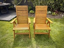 Garden Folding Chairs Treated Hardwood Quality Furniture 