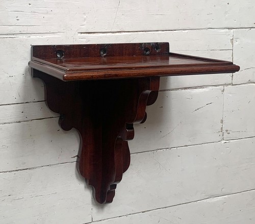 Antique mahogany wall shelf - wall,