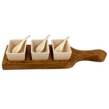 Ceramic Bowls & Spoons Brown