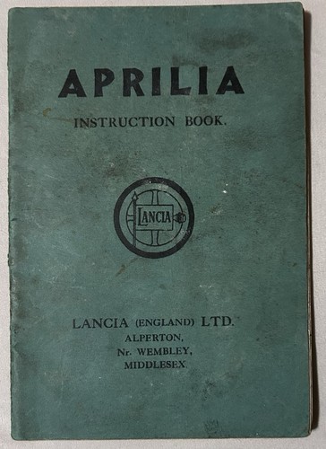 Lancia aprilia instruction - lancia,