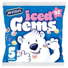 McVITIES JACOBS ICED GEMS Multipack Biscuits 20 x 23g Party Snack & Lunch Box
