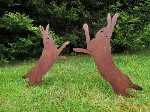 Pair rusty metal - rusty, boxing