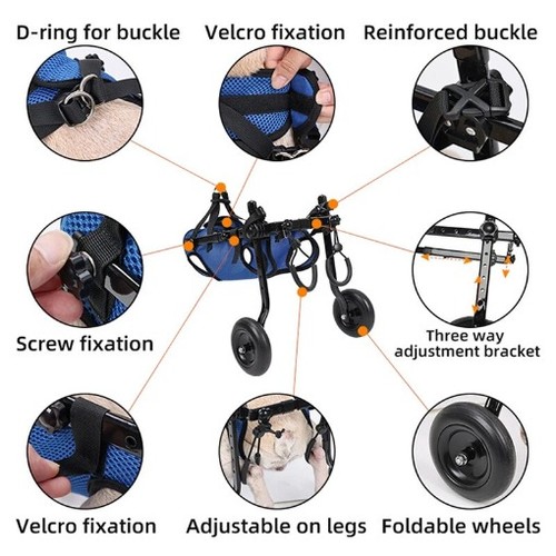 Adjustable pet wheelchair - m,