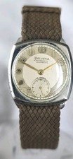 Rare Mens 1930s HELVETIA 17 Jewels Mechanical Cushion Cased Trench Watch 