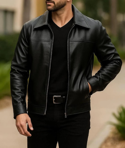 Men handmade black genuine - men's,