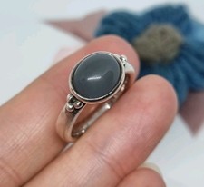 Genuine Pandora Grey Moonstone Oval Ring Size 54 ? 925 ALE  Very Rare