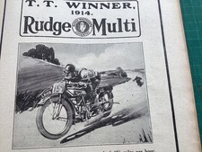 Veteran RUDGE MULTI ABC PERIOD 1920 MOTORCYCLE ADVERTISEMENT.