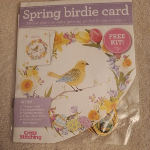 Spring birdie cross stitch - spring,