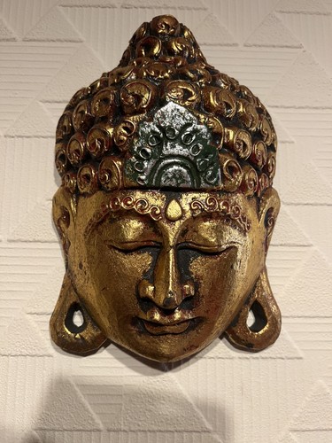 Buddha hand carved painted - buddha,