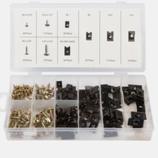170PC ASSORTED U CLIPS WITH SCREWS SPEED FASTENER CAR INTERIOR TRIM PANEL FIXING