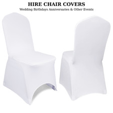 HIRE White Dining Chair Covers for Wedding Party Event Decoration - Use & Return