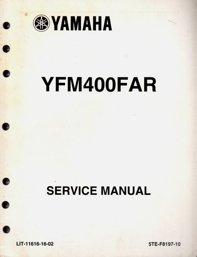 2002 yamaha yfm400far service - yamaha,