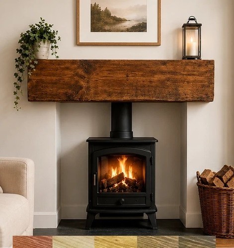 Pine mantle piece - pine, beam