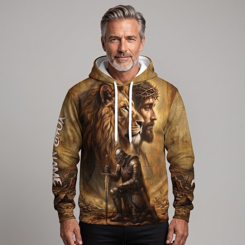 Personalized jesus lion - personalized, knight