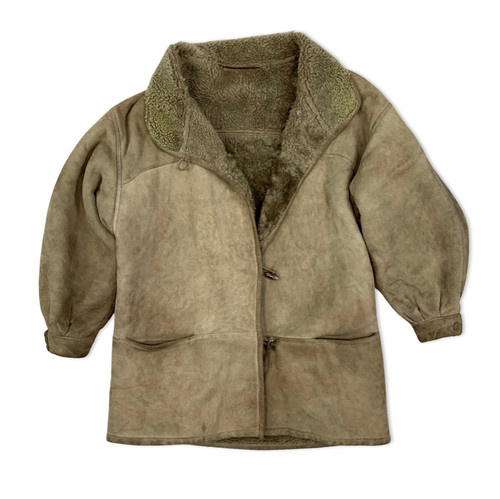 Vintage 80s beige sheepskin - vintage,