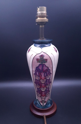 Rare moorcroft foxglove lamp - rare,