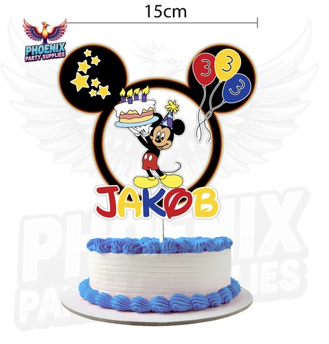 Personalised mickey cake - personalised,