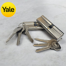 2x YALE Euro Double Cylinder Lock Pair Keyed Alike (6) 40/50mm 90mm Nickel