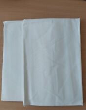 Pack Of 2 Cream Double Flat Sheets Easycare Polycotton Hotel Quality NEW