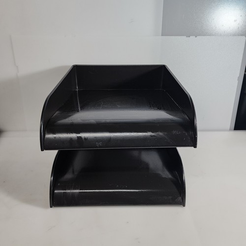 Vtg metal stacking paper file - metal,