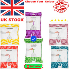 Brabantia PerfectFit Bin Liners Size G 23-30L | 40 Bags | Thick Trash Bags Tie