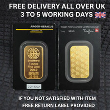 Gold Plated 1oz Bar –