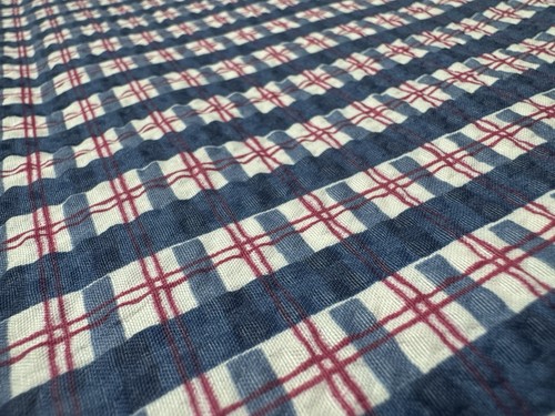 Red white navy blue plaid - red,