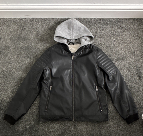 Boys black grey hooded - boys, black/grey