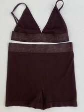 Bralette size S and Shorts Size M set ladies brown love to lounge Primark 
