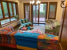 Tufted Mah Jong sofas Custom