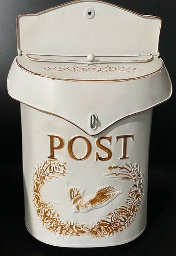 Embossed metal letter box - letter,