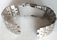 New Mens PEBBLE STEEL Smartwatch Silver Tone Stainless Steel Bracelet Watch Band